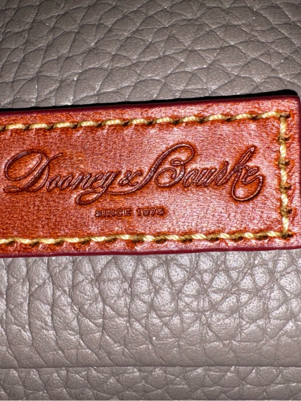 Dooney & Bourke Pebbled Leather Cosmetic Bag-Elephant - Picture 3 of 5